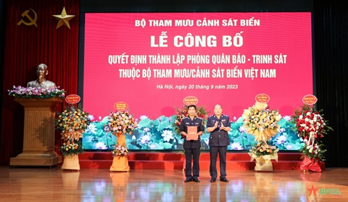 Bộ Tham mưu Cảnh sát biển Việt Nam công bố quyết định thành lập Phòng Quân báo - Trinh sát